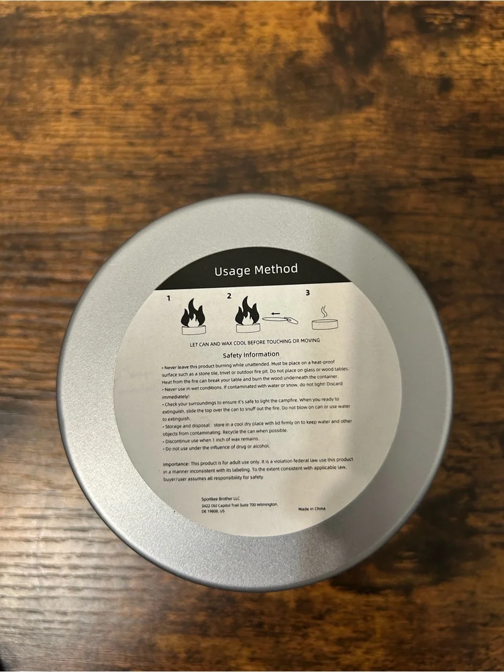 WOEHOL Portable Campfire S'mores Candle